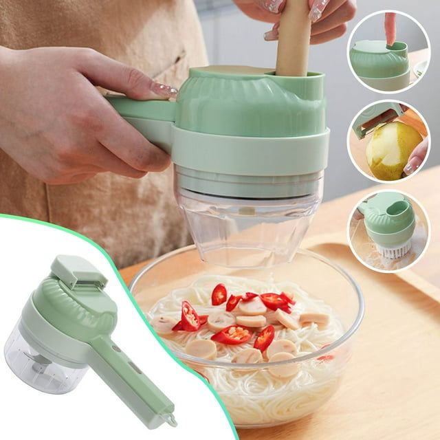 4-in-1 Smart Mini Chopper – Chop, Blend, Mix & Prep in Seconds (USB Rechargeable)