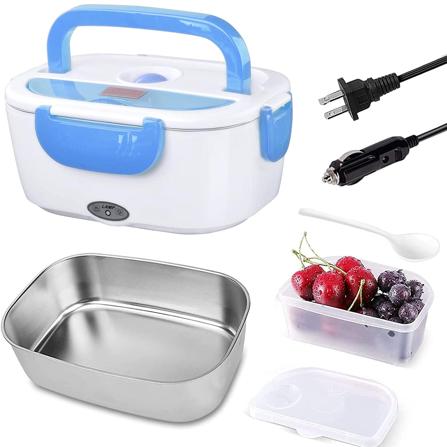 Portable Electric Heated Lunch Box | Fast Food Warmer for Car, Office & Travel