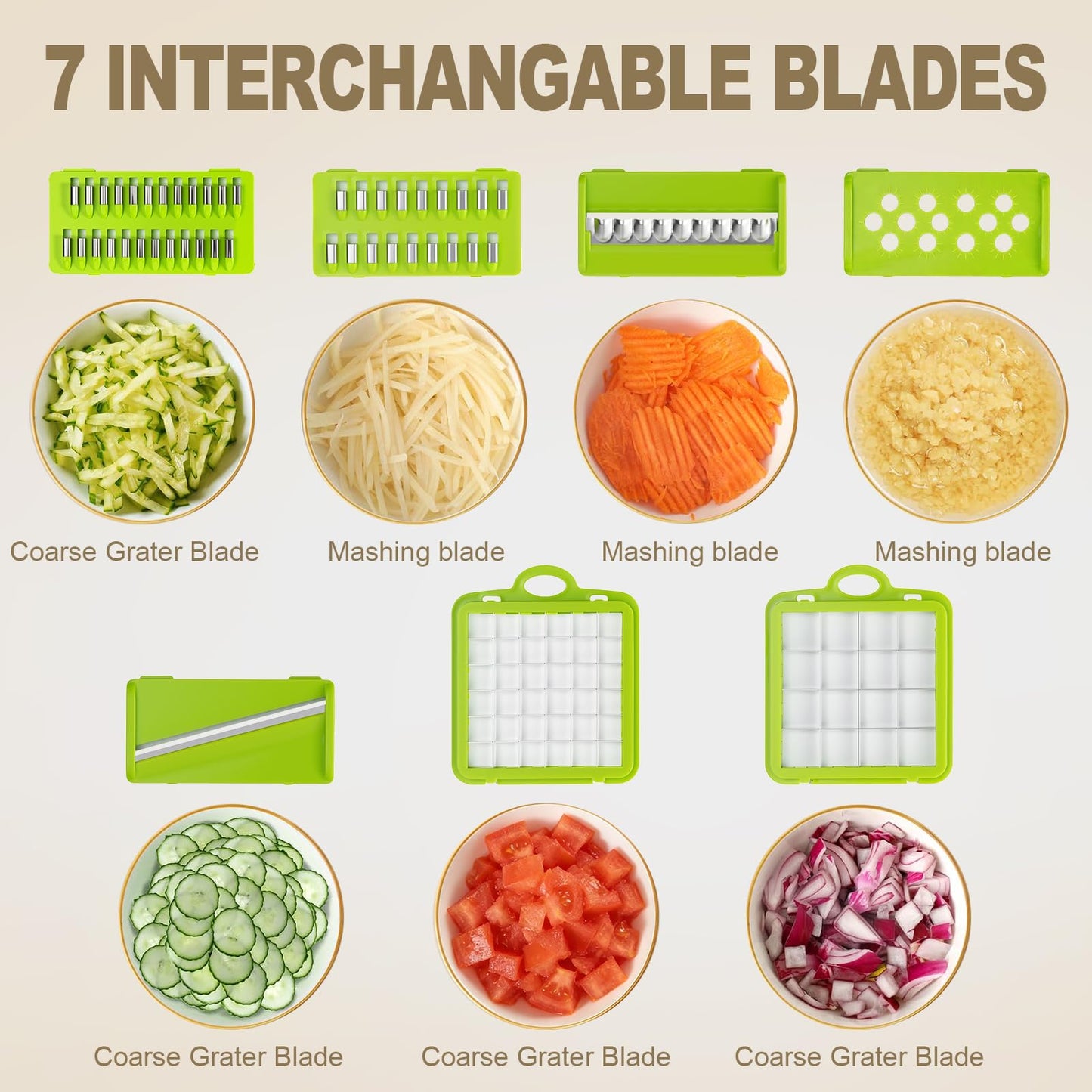 Premium 8-in-1 Vegetable Cutter Chopper & Slicer | Fast Kitchen Food Prep Tool