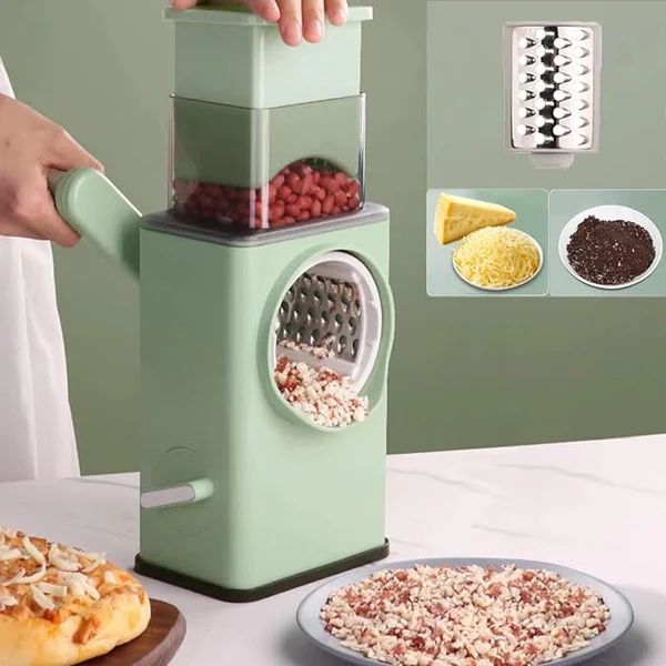 3-in-1 Vegetable Cutter | Stainless Steel Mandoline Slicer & Grater | Kitchen Chopper Tool