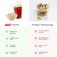 Mini Popcorn Machine – Fresh Hot Air Popcorn Maker in 3 Minutes | Healthy Oil-Free Snack Maker