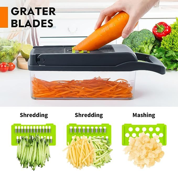 Premium 8-in-1 Vegetable Cutter Chopper & Slicer | Fast Kitchen Food Prep Tool