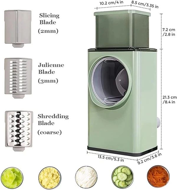 3-in-1 Vegetable Cutter | Stainless Steel Mandoline Slicer & Grater | Kitchen Chopper Tool