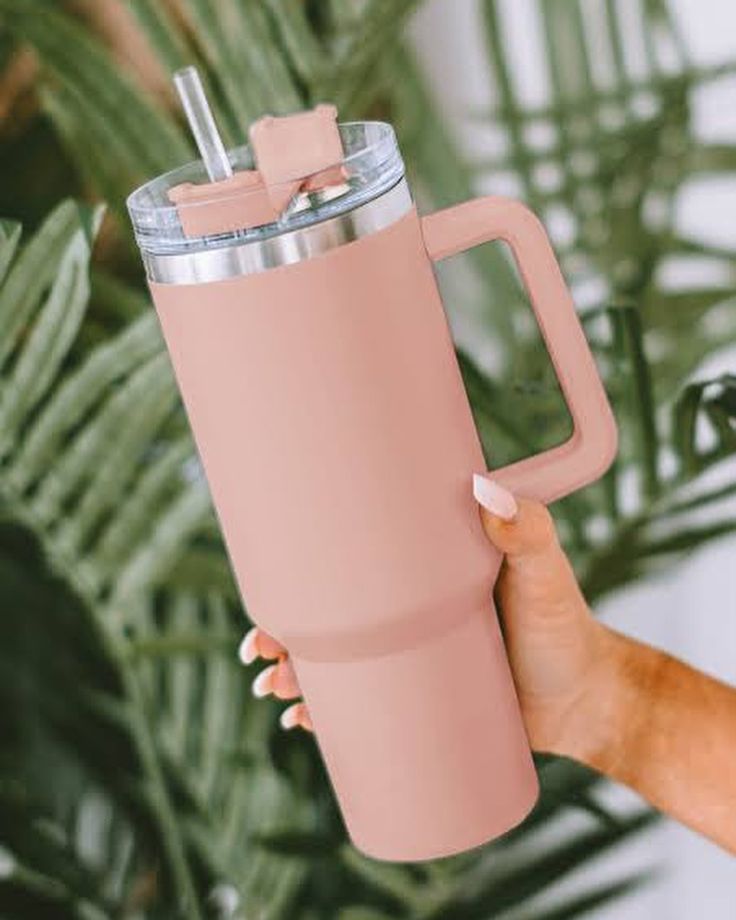 40oz Stanley-Style Insulated Tumbler with Handle – Leakproof Vacuum Travel Mug
