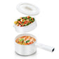 Electric Hot Pot 1.5L with Steamer – Portable Multi-Cooker for Noodles, Soup, Eggs & Quick Meals | Fast Heating Non-Stick Pot