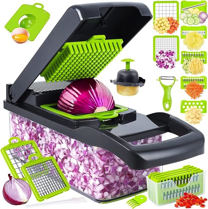 Premium 8-in-1 Vegetable Cutter Chopper & Slicer | Fast Kitchen Food Prep Tool