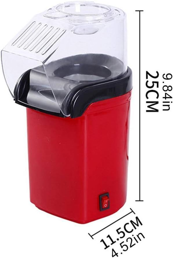 Mini Popcorn Machine – Fresh Hot Air Popcorn Maker in 3 Minutes | Healthy Oil-Free Snack Maker