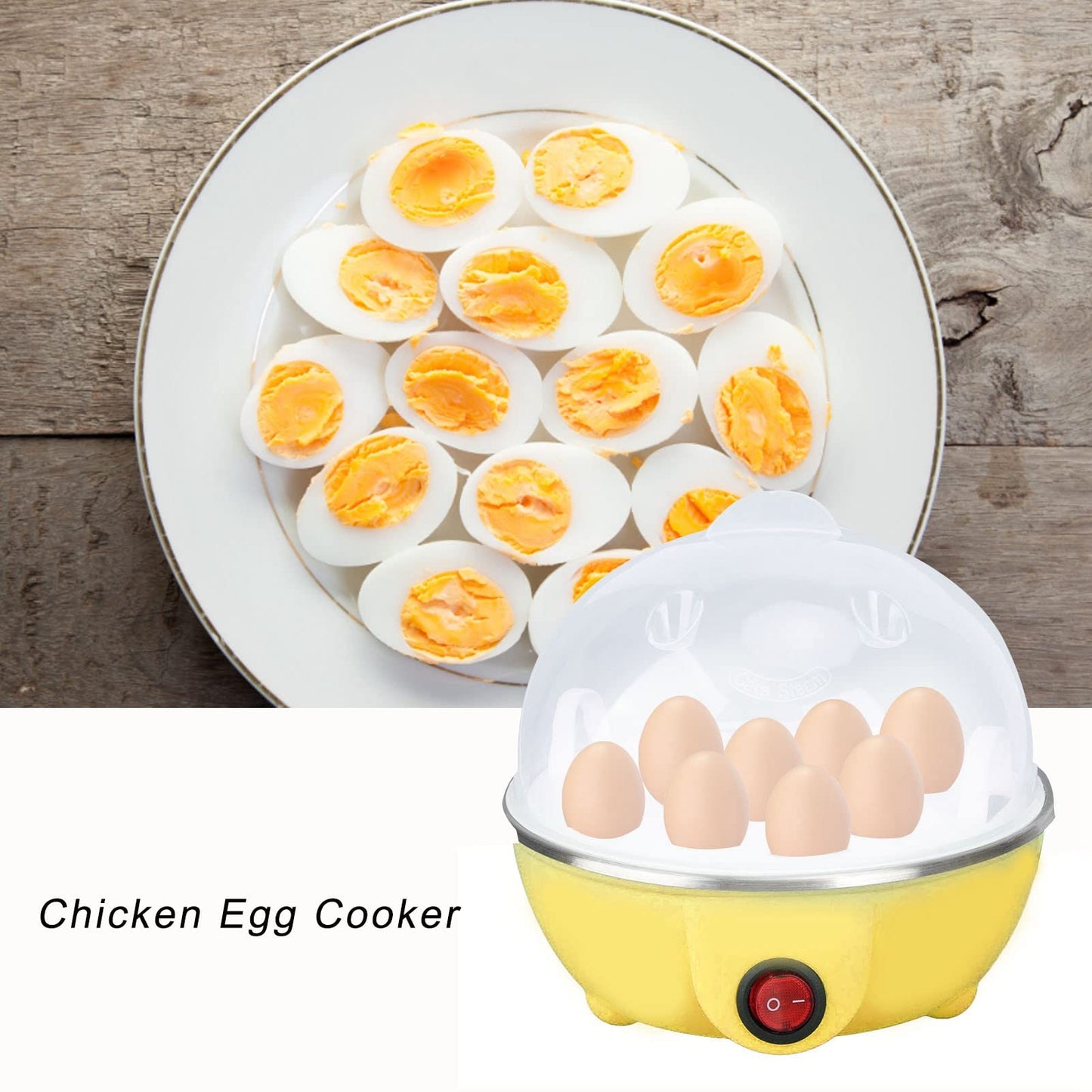 6-Egg Electric Steamer Cooker – Fast Microwave Egg Boiler