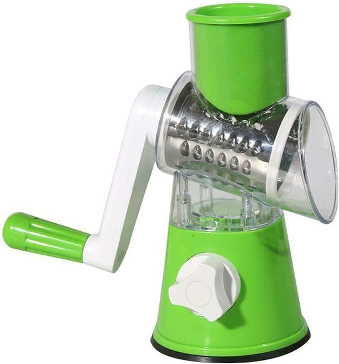 3-in-1 Rotary Drum Grater & Vegetable Slicer – Fast, Safe & Effortless Food Prep