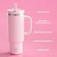 40oz Stanley-Style Insulated Tumbler with Handle – Leakproof Vacuum Travel Mug
