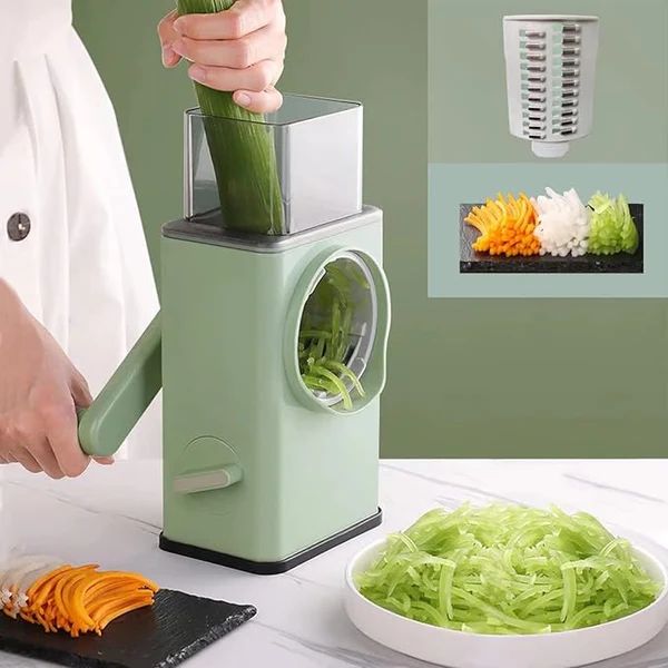 3-in-1 Vegetable Cutter | Stainless Steel Mandoline Slicer & Grater | Kitchen Chopper Tool