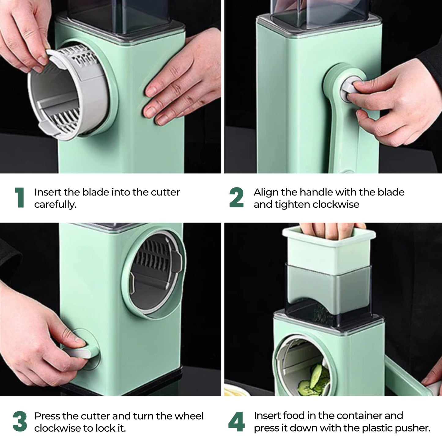 3-in-1 Vegetable Cutter | Stainless Steel Mandoline Slicer & Grater | Kitchen Chopper Tool