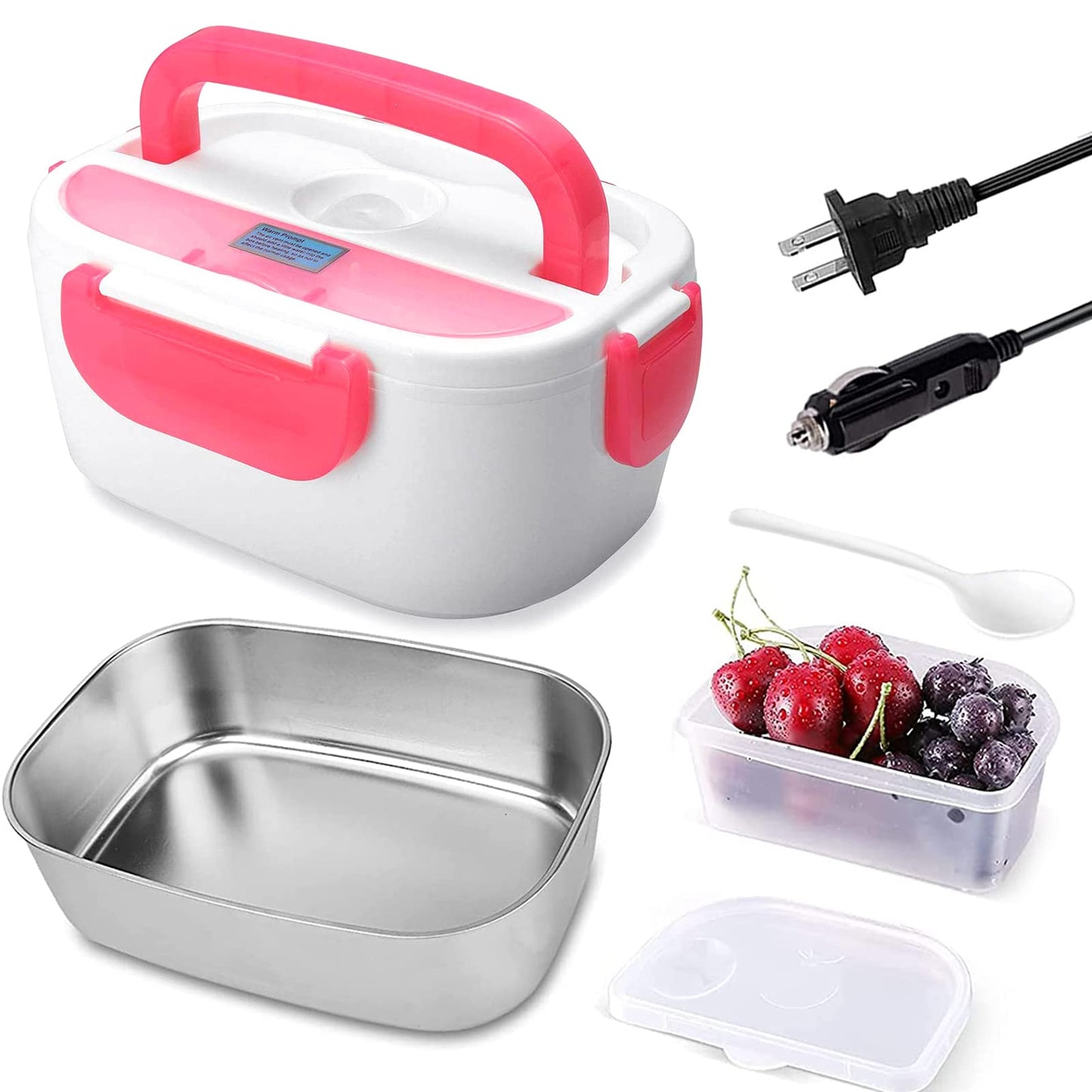 Portable Electric Heated Lunch Box | Fast Food Warmer for Car, Office & Travel