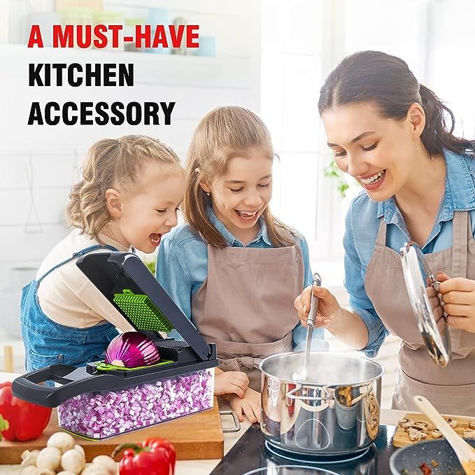 Premium 8-in-1 Vegetable Cutter Chopper & Slicer | Fast Kitchen Food Prep Tool
