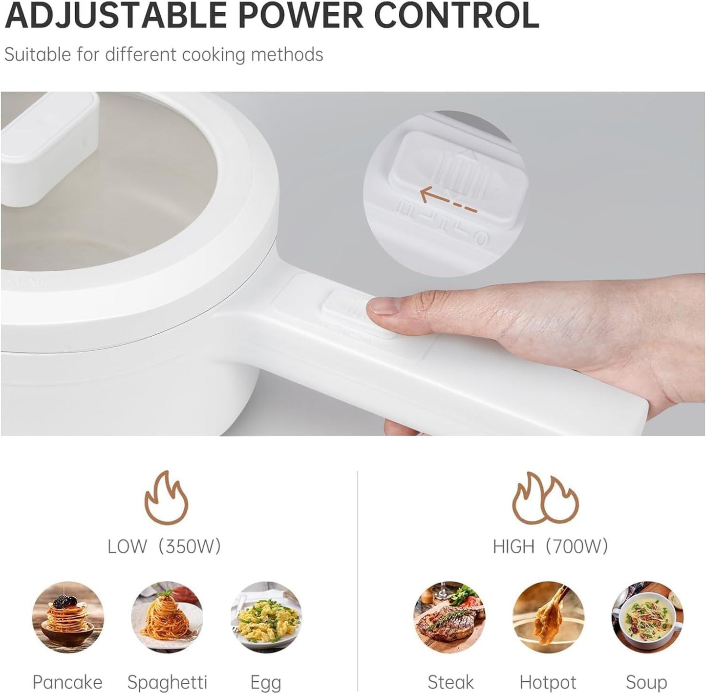 Electric Hot Pot 1.5L with Steamer – Portable Multi-Cooker for Noodles, Soup, Eggs & Quick Meals | Fast Heating Non-Stick Pot