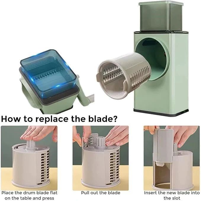 3-in-1 Vegetable Cutter | Stainless Steel Mandoline Slicer & Grater | Kitchen Chopper Tool