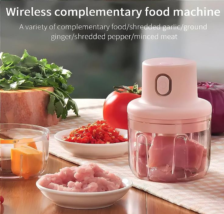 Wireless Mini Food Chopper 250ml – Cordless Electric Vegetable & Garlic Cutter | Fast Kitchen Gadget